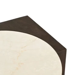 Furndea Bijzettafels|Jessie Bijzettafel Bruin Marmer 60 cm