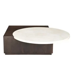 Furndea Salontafels|Jessie Salontafel Bruin Marmer 103 cm