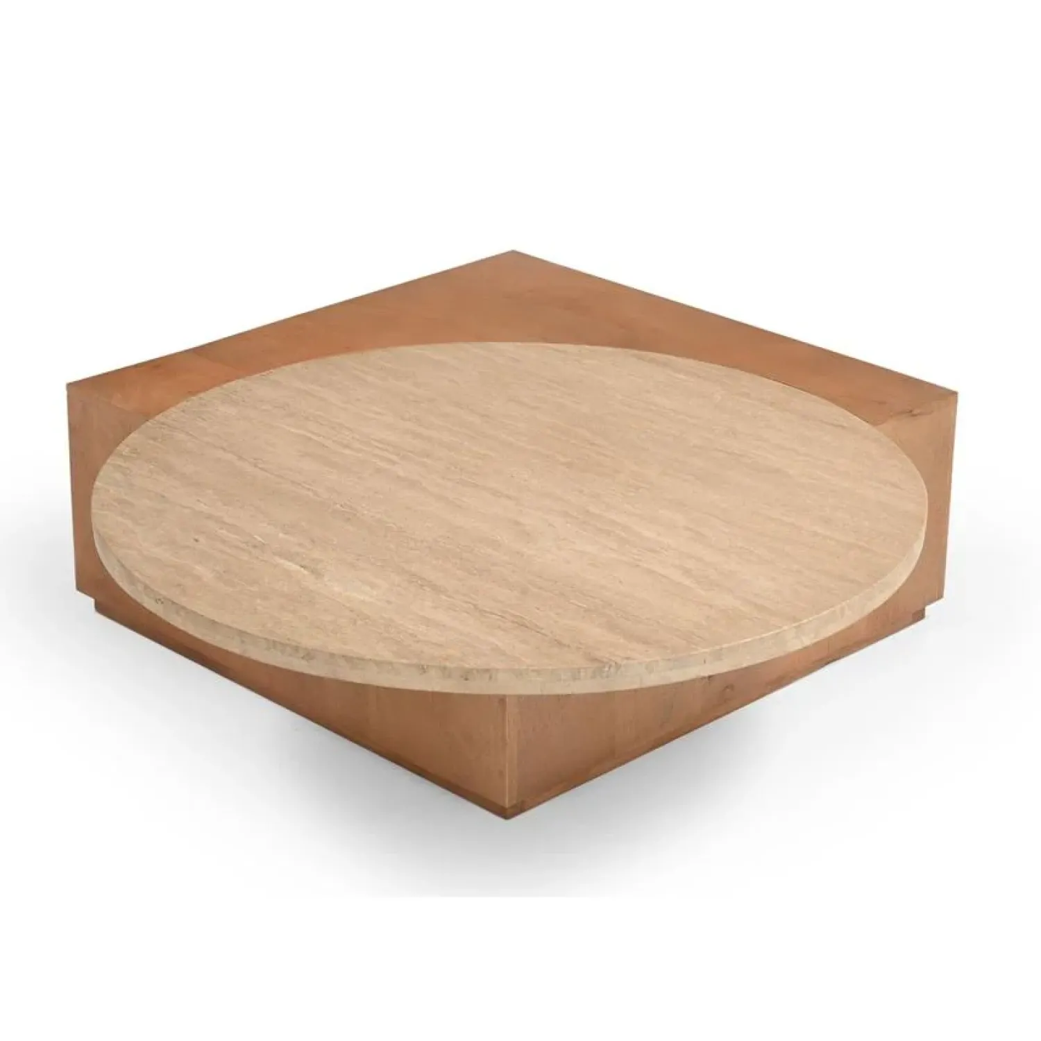 Furndea Salontafels|Jessie Salontafel Mangohout Travertin 103 cm