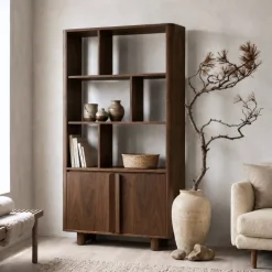 Vane Living Vakkenkasten|Boekenkasten|Jessy Boekenkast Walnoot 120cm