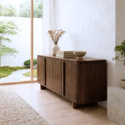 Vane Living Dressoirs|Industriele Kasten|Jessy Dressoir Walnoot 200cm