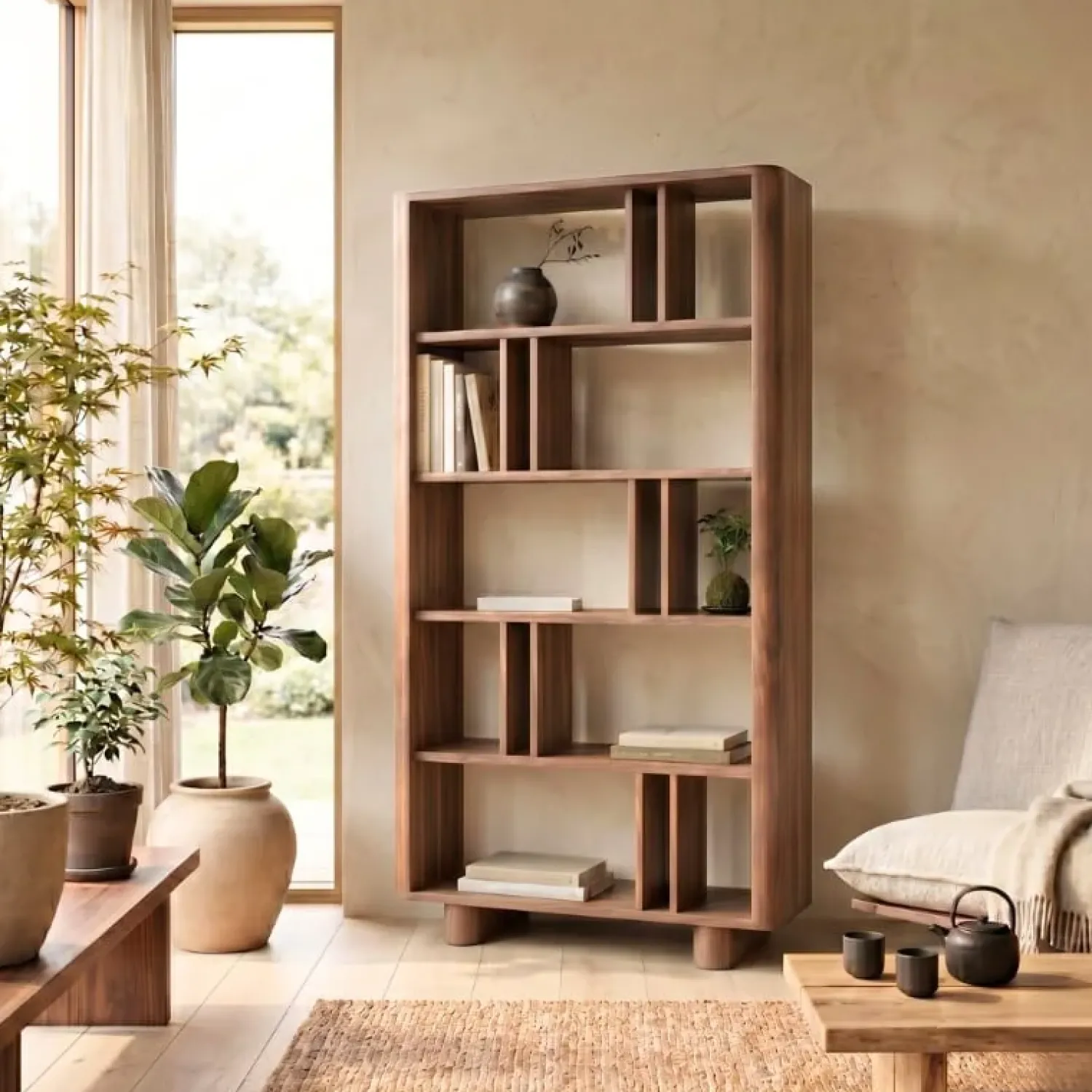 Vane Living Wandkasten|Vakkenkasten|Jessy Open kast bruin 110cm
