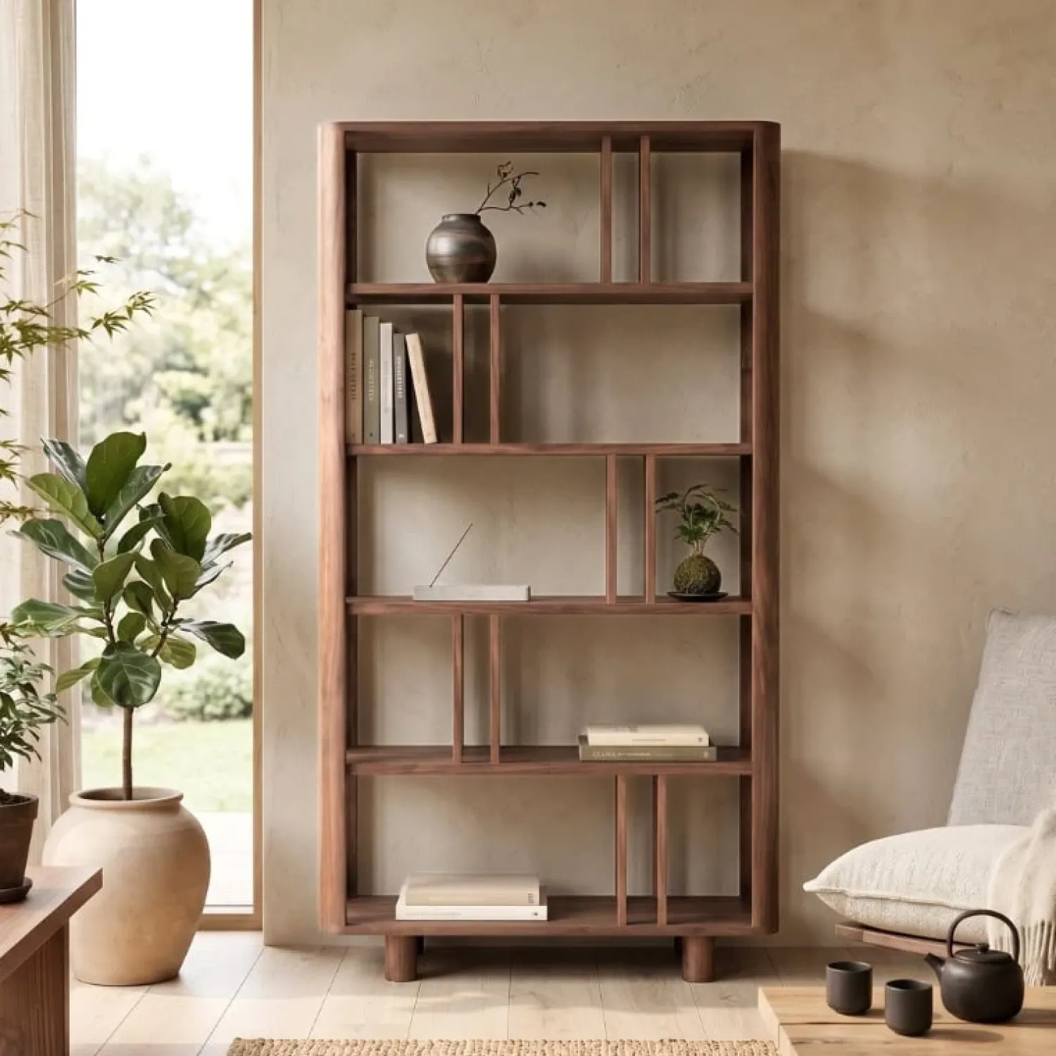 Vane Living Wandkasten|Vakkenkasten|Jessy Open kast bruin 110cm