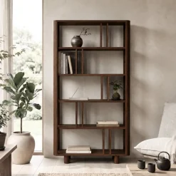 Vane Living Wandkasten|Vakkenkasten|Jessy Open kast walnoot 110cm