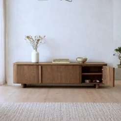 Vane Living Industriele Kasten|Tv Meubels|Jessy Tv Meubel Bruin 195 cm