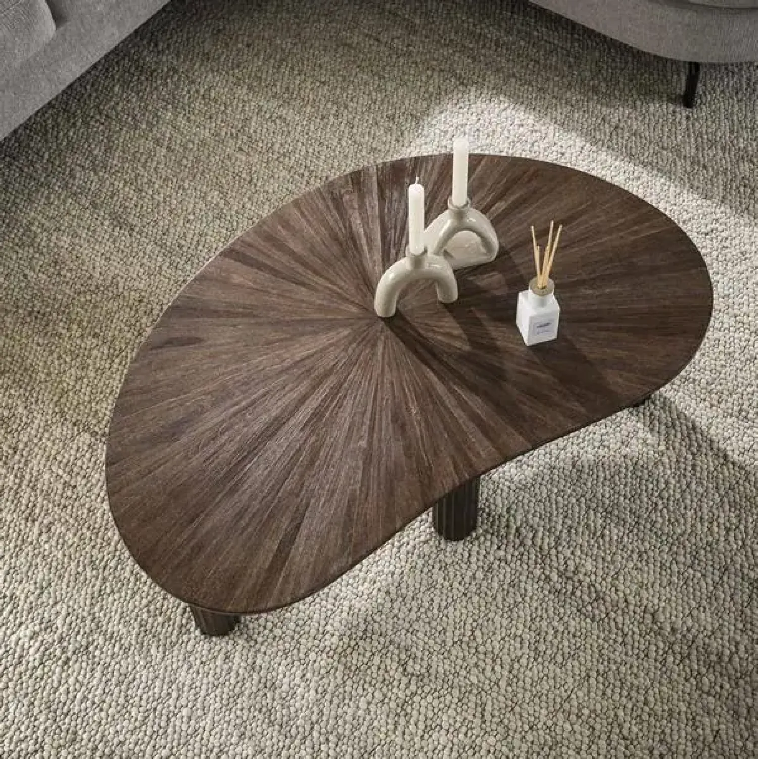 Kalfort Salontafels|Jill Salontafel niervormig Teakhout 110cm