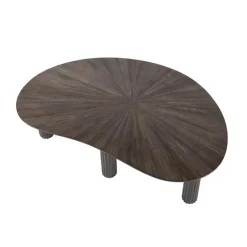 Kalfort Salontafels|Jill Salontafel niervormig Teakhout 110cm