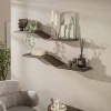 Kalfort Wandplanken|Wandplanken|Jill Wandplank S-vorm set van 2 Teakhout