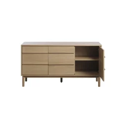LykkeHome Dressoirs|Industriele Kasten|Joey Dressoir naturel 140cm