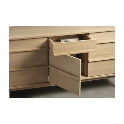 LykkeHome Dressoirs|Industriele Kasten|Joey Dressoir naturel 140cm