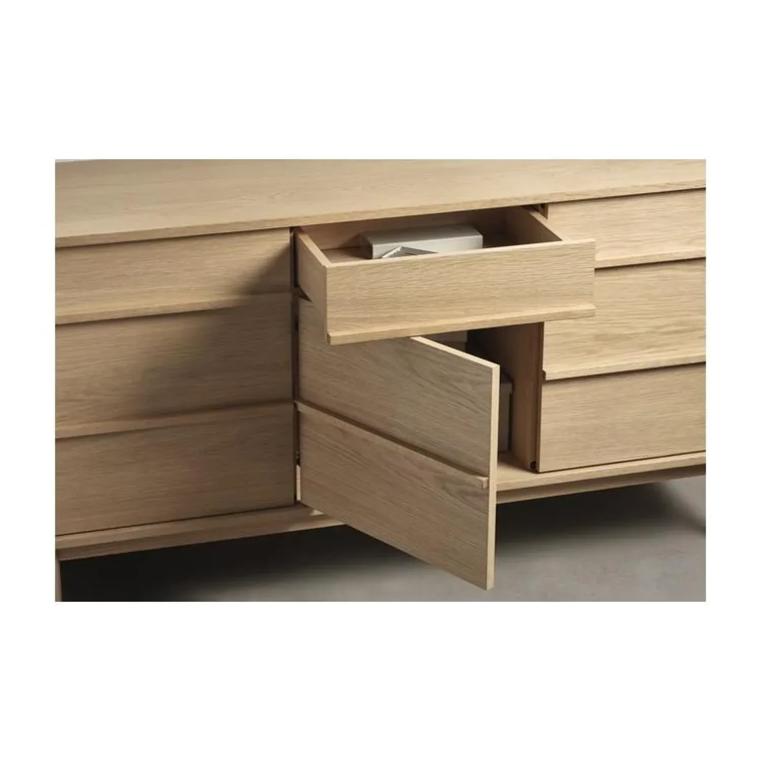 LykkeHome Dressoirs|Industriele Kasten|Joey Dressoir naturel 140cm