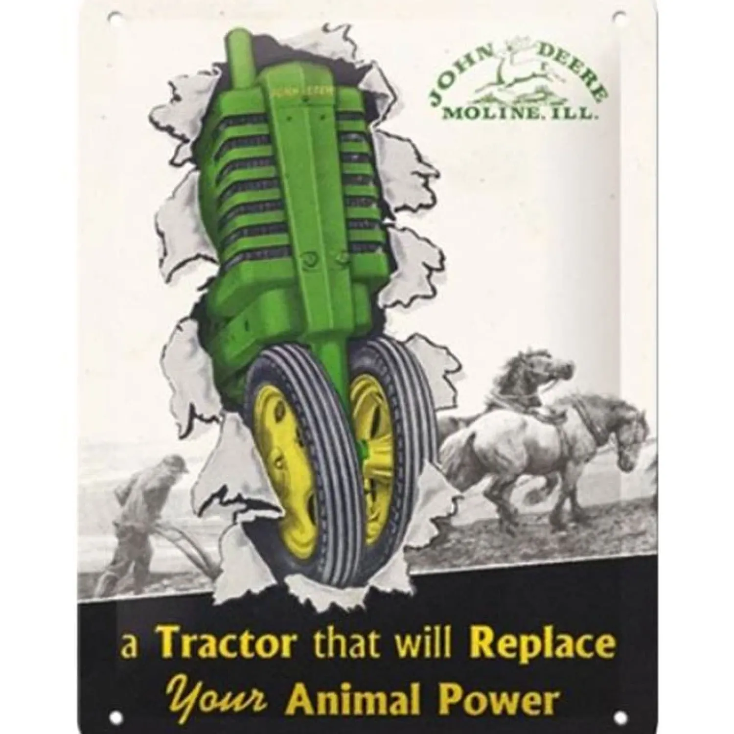 Metal Signs Metalen Borden|John Deere animal power - metalen bord
