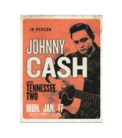 Metal Signs Metalen Borden|Johnny Cash in person - metalen bord