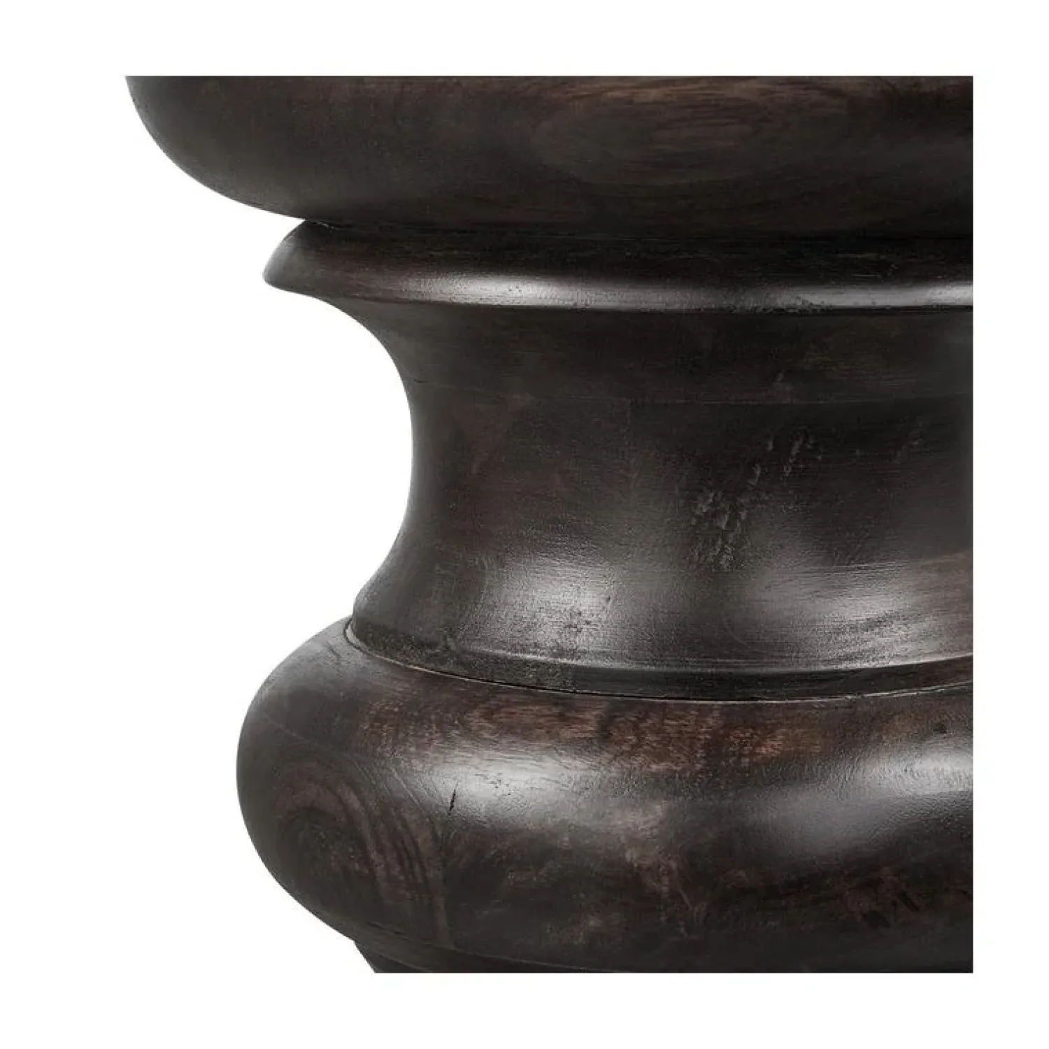 WOOOD Bijzettafels|Jonah Bijzettafel mangohout donkerbruin 30cm