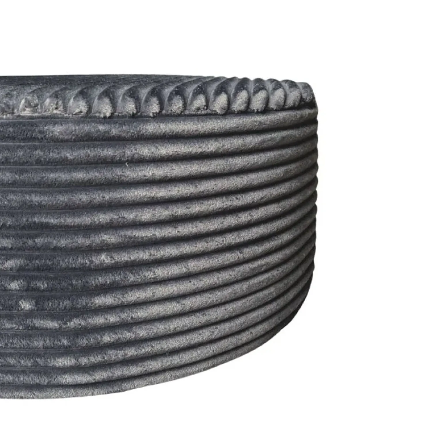 Furndea Hockers|Jonah Hocker Antraciet Ribstof 80cm