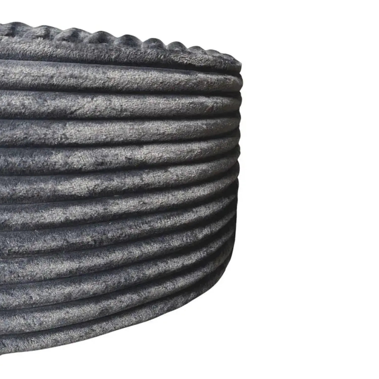 Furndea Hockers|Jonah Hocker Antraciet Ribstof 60cm