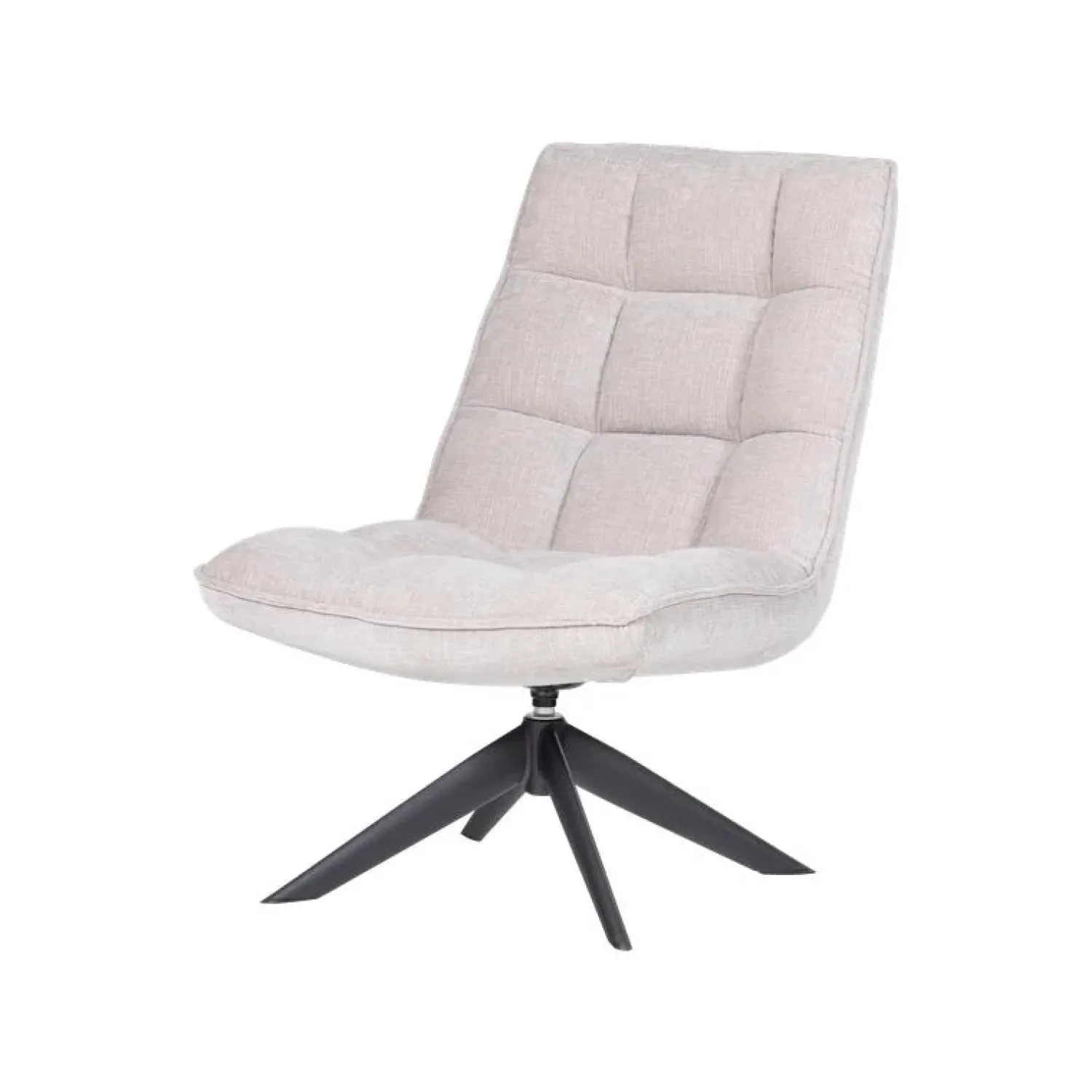 WOOOD Fauteuils|Jouke Draaifauteuil Chenille Naturel
