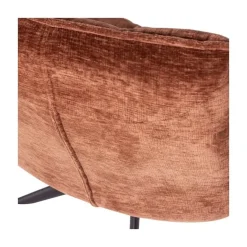 WOOOD Fauteuils|Jouke Draaifauteuil Chenille Roestbruin