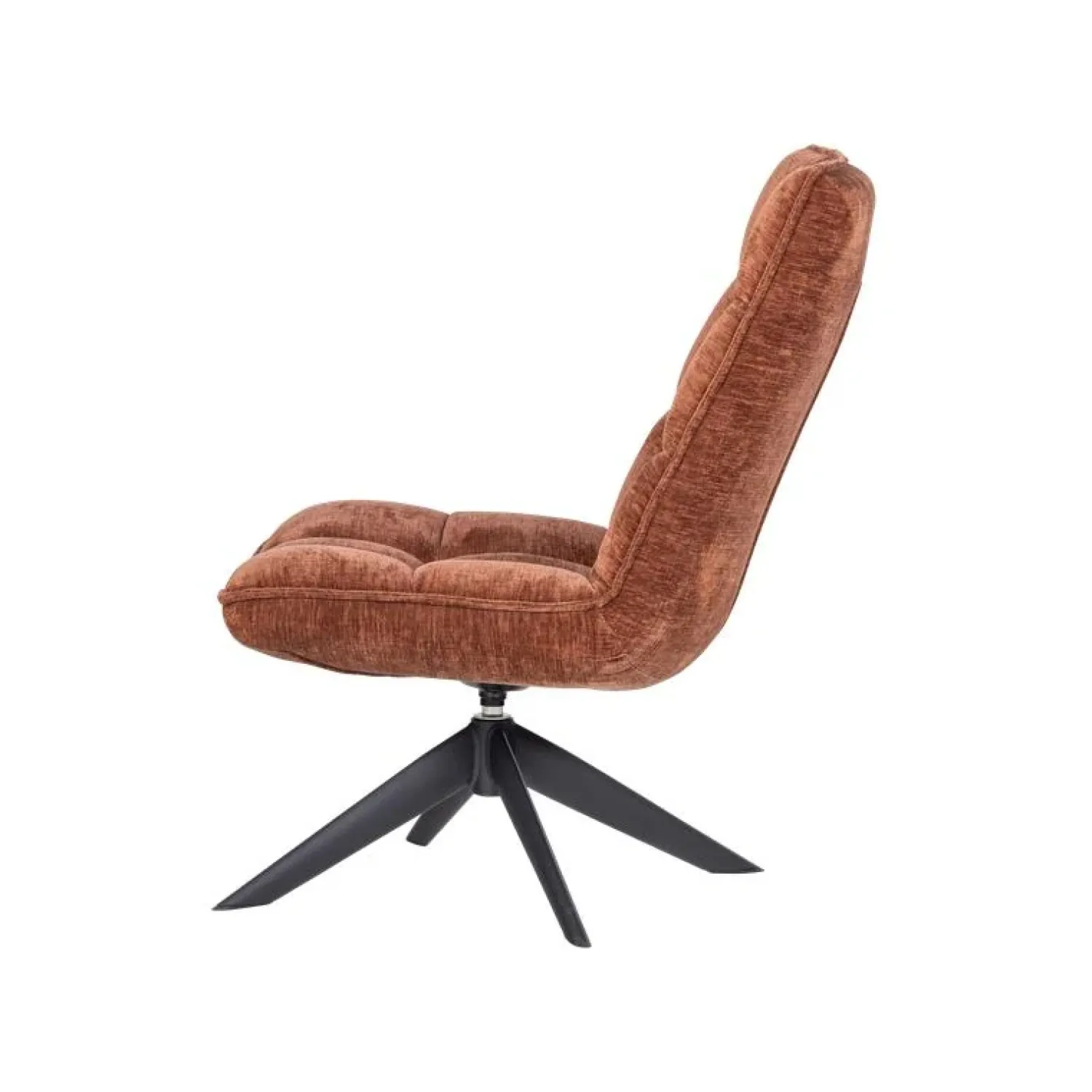 WOOOD Fauteuils|Jouke Draaifauteuil Chenille Roestbruin