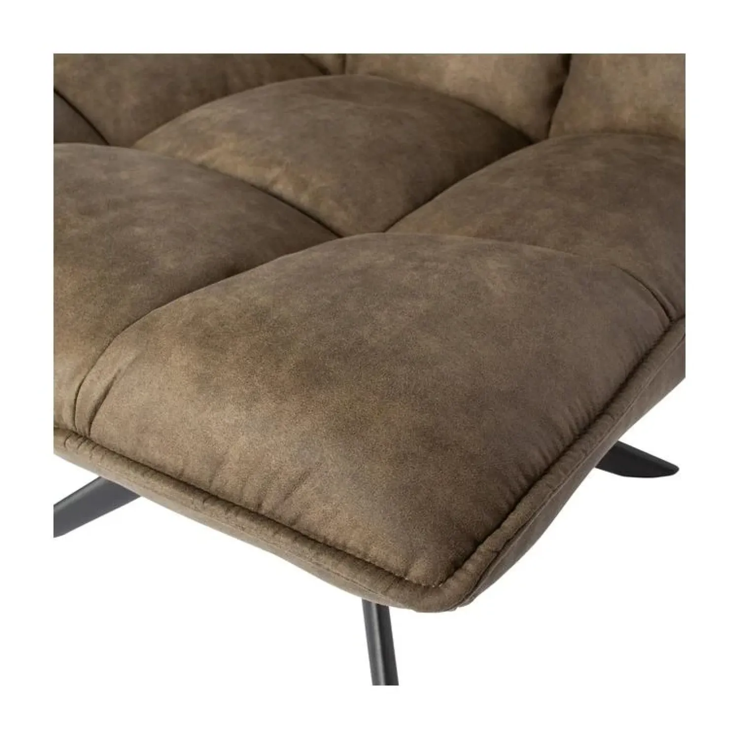 WOOOD Fauteuils|Jouke Draaifauteuil leerlook groen