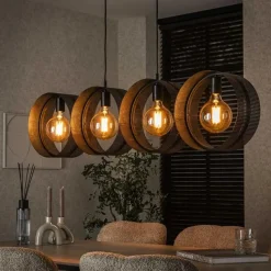 Kalfort Hanglampen|Juno 4-lichts Hanglamp Charcoal
