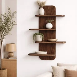 Vane Living Wandrekken|Wandrekken|Juul Wandrek 4 planken walnoot