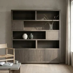 Eleonora Vakkenkasten|Boekenkasten|Kabinet Helsinki Bruin 200x220cm