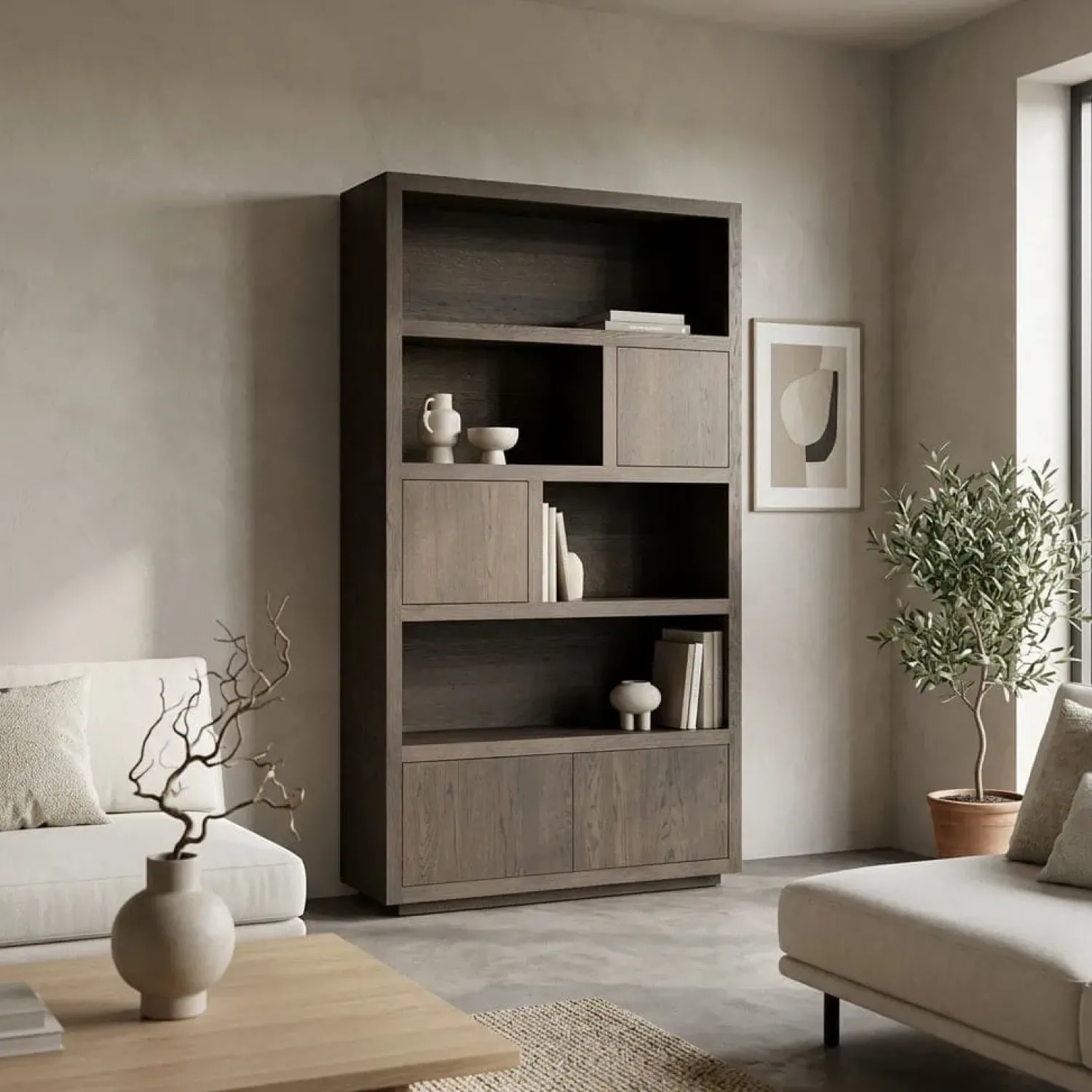 Eleonora Vakkenkasten|Boekenkasten|Kabinet Helsinki Bruin 120x220cm