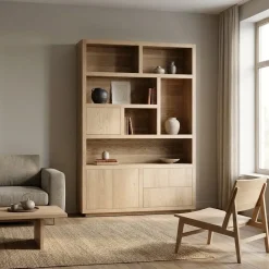 Eleonora Vakkenkasten|Boekenkasten|Kabinet Helsinki Naturel 150x220cm