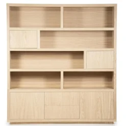 Eleonora Vakkenkasten|Boekenkasten|Kabinet Helsinki Naturel 200x220cm