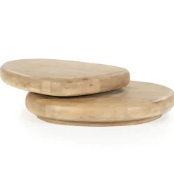 By Boo Salontafels|Kabo Salontafel set Mangohout lichtbruin 100cm