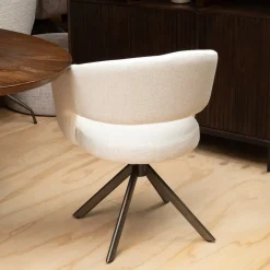 Vellori Design Eetkamerstoelen|Kanda Eetkamerstoel - tyler cream 11 Venus 360 anodic bruin