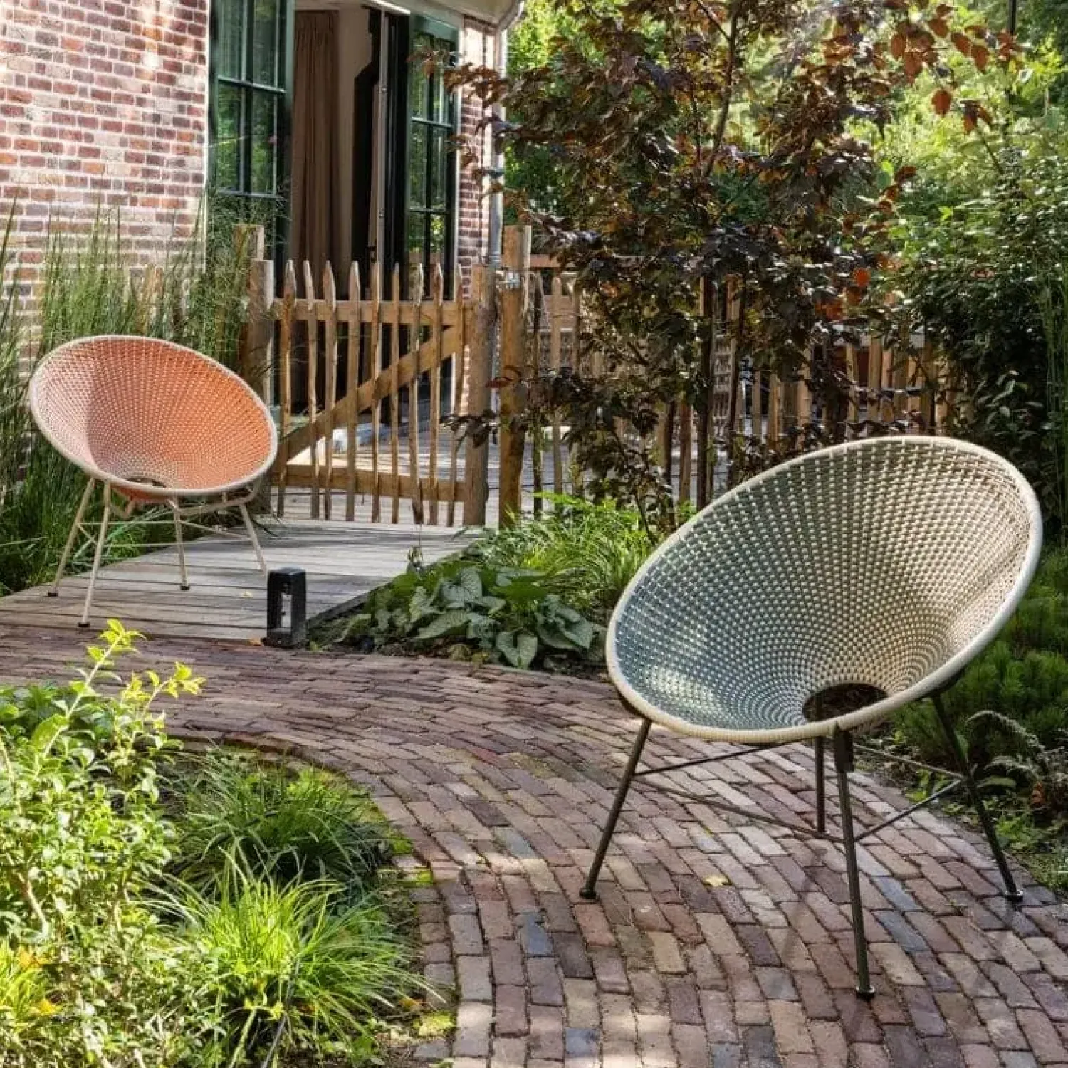 WOOOD Tuinstoelen|Kazoun Tuin loungestoel wicker groen
