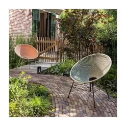 WOOOD Tuinstoelen|Kazoun Tuin loungestoel wicker oranje