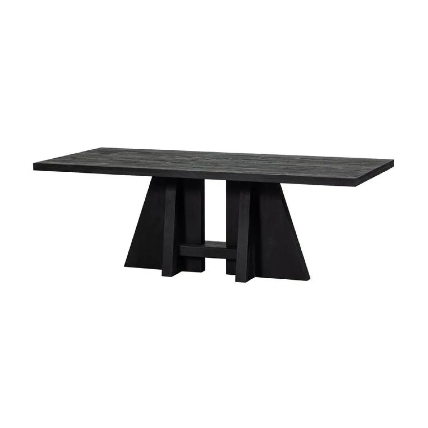 WOOOD Eettafels|Kean Eettafel met middenpoot mango zwart 220cm