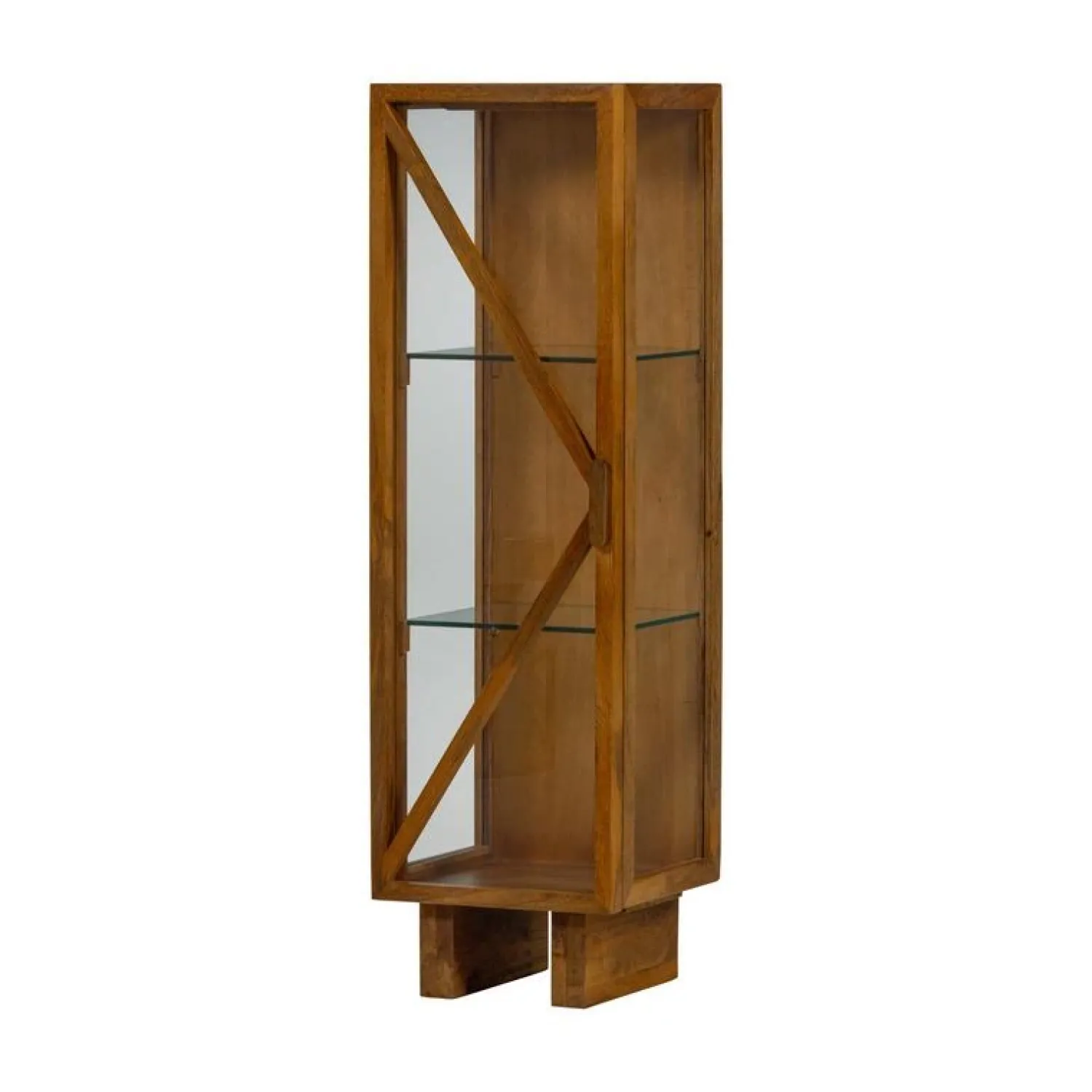 WOOOD Wandkasten|Industriele Kasten|Kella 1-deurs kast mangohout naturel 40cm