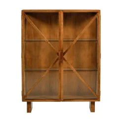 WOOOD Wandkasten|Industriele Kasten|Kella 2-deurs kast mangohout naturel 100cm