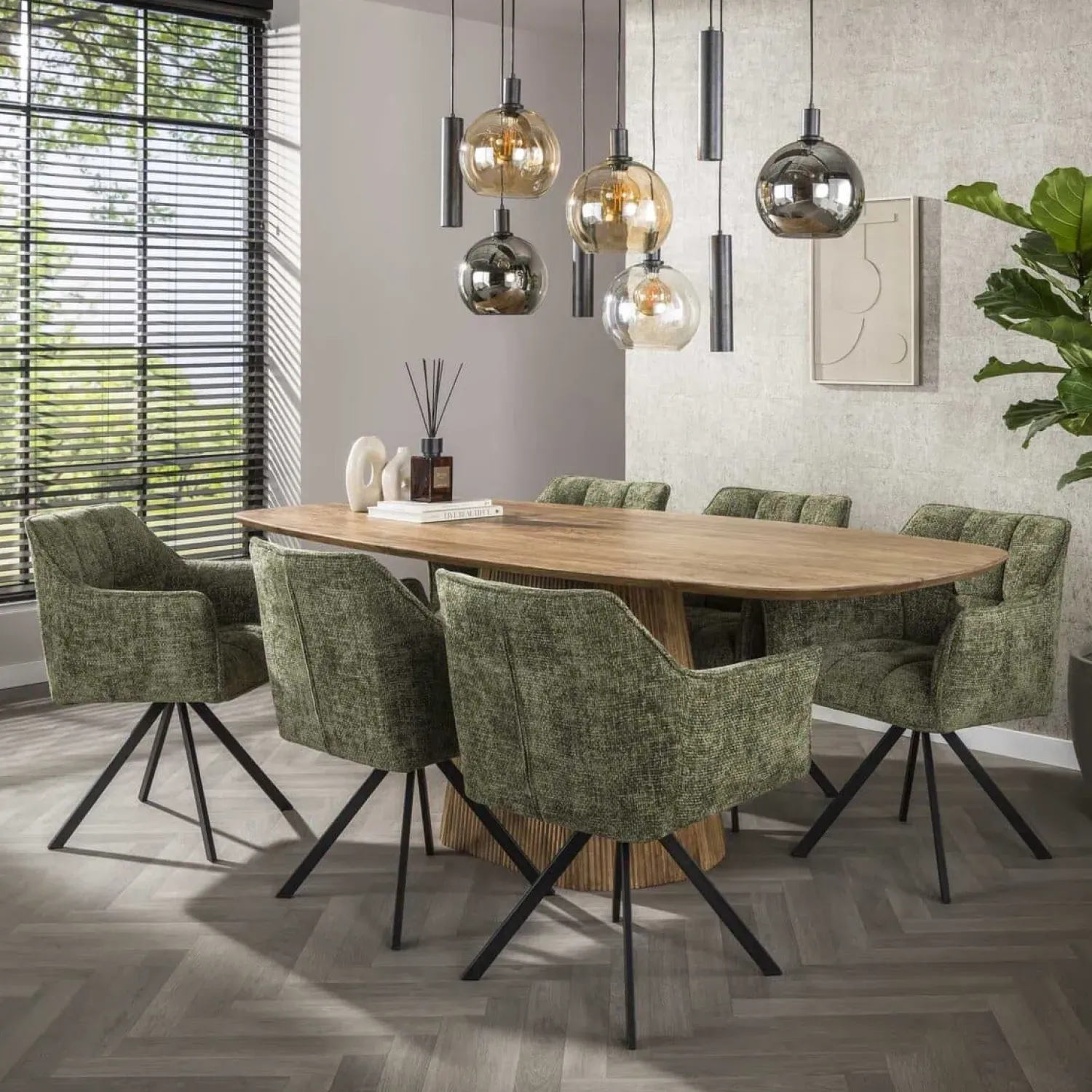 Kalfort Eetkamerstoelen|Kelly Eetkamerstoel Hoven groen