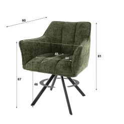 Kalfort Eetkamerstoelen|Kelly Eetkamerstoel Hoven groen