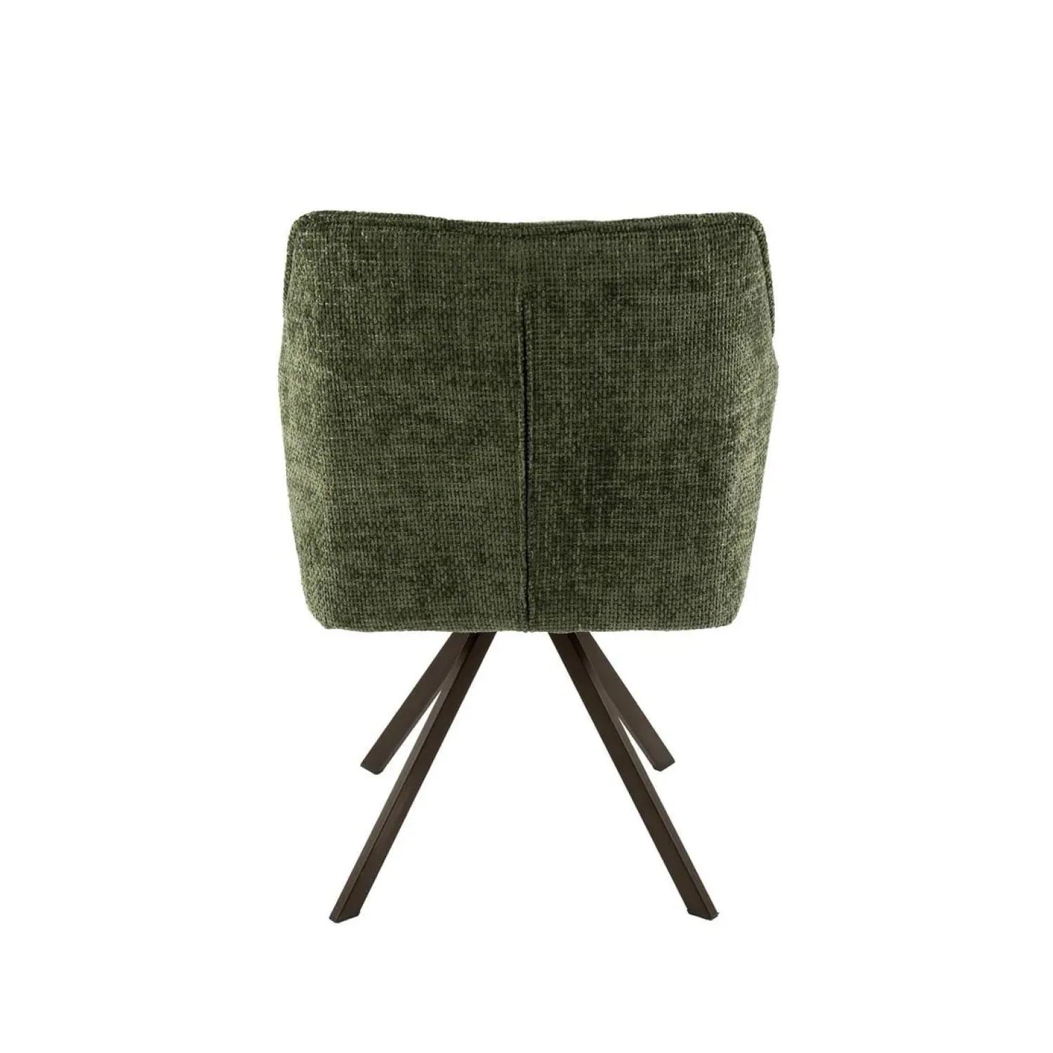 Kalfort Eetkamerstoelen|Kelly Eetkamerstoel Hoven groen met bruin bronzen poot