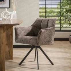 Kalfort Eetkamerstoelen|Kelly Eetkamerstoel hoven Taupe