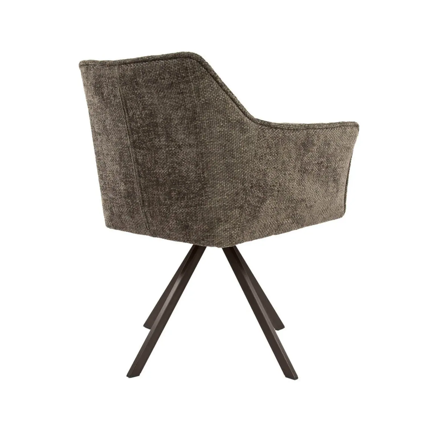 Kalfort Eetkamerstoelen|Kelly Eetkamerstoel Hoven taupe met bruin bronzen poot