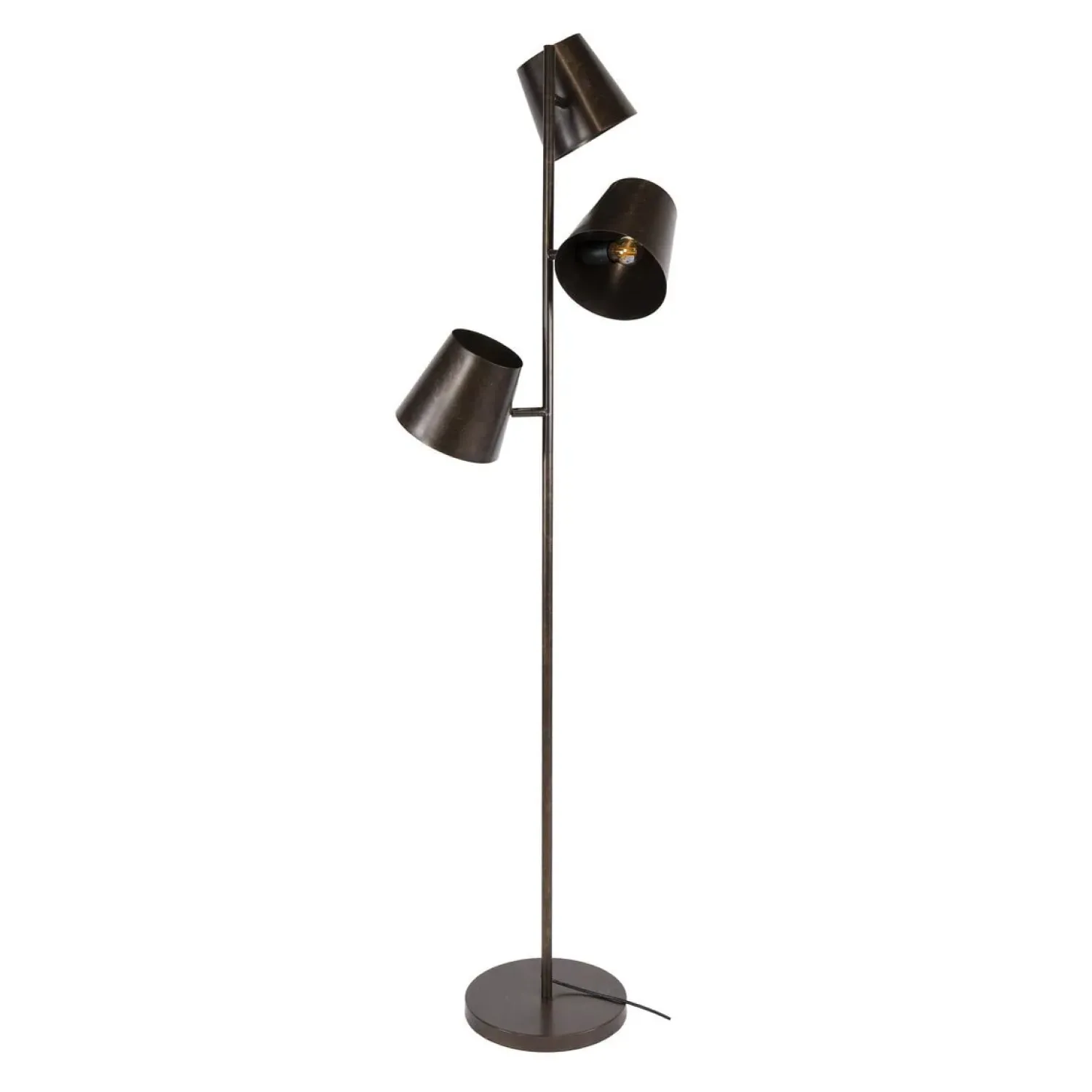 Kalfort Vloerlampen|Kenan 3-lichts Vloerlamp Bruin