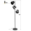 Kalfort Vloerlampen|Kenan 3-lichts vloerlamp industrieel