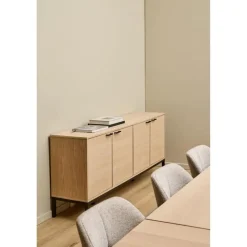 Nordhavn Dressoirs|Industriele Kasten|Kestel Dressoir Naturel 180cm