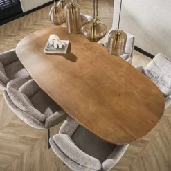 Kalfort Eettafels|Kevin Eettafel deens ovaal Mangohout 180cm