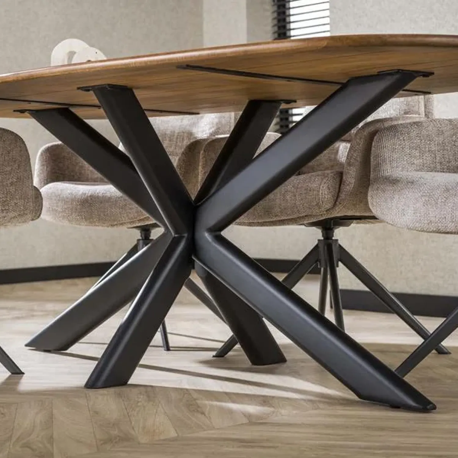 Kalfort Eettafels|Kevin Eettafel deens ovaal Mangohout 180cm