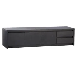 Maison Madera Industriele Kasten|Tv Meubels|Kiara Tv meubel Groot Zwart 208cm
