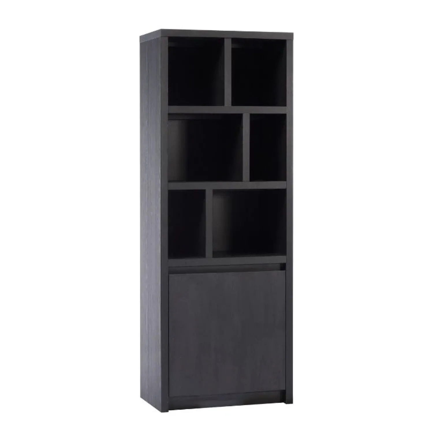 Maison Madera Vakkenkasten|Industriele Kasten|Kiara Vakkenkast 1-deur 6-vaks Zwart 73cm