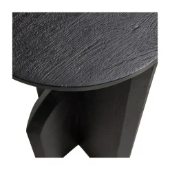WOOOD Bijzettafels|Kioni Smalle bijzettafel acaciahout zwart 30cm